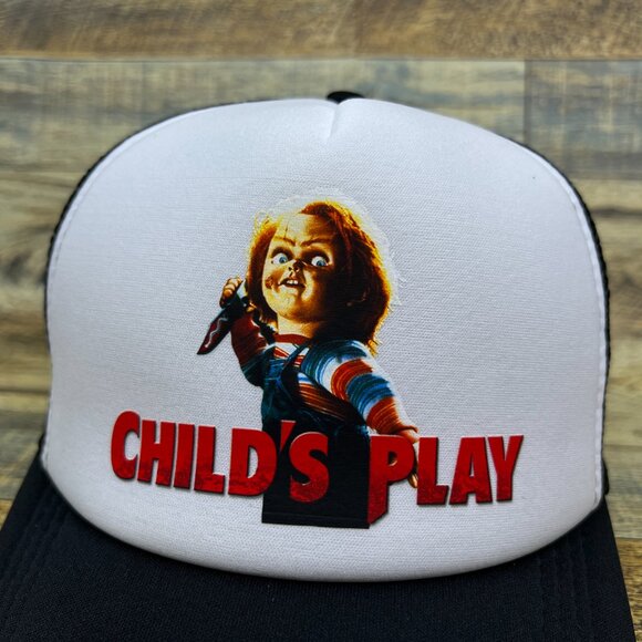 Child's Play Unisex Trucker Hat 80s Cult Horror The Good Guys Retro Ball Cap - Picture 3 of 5